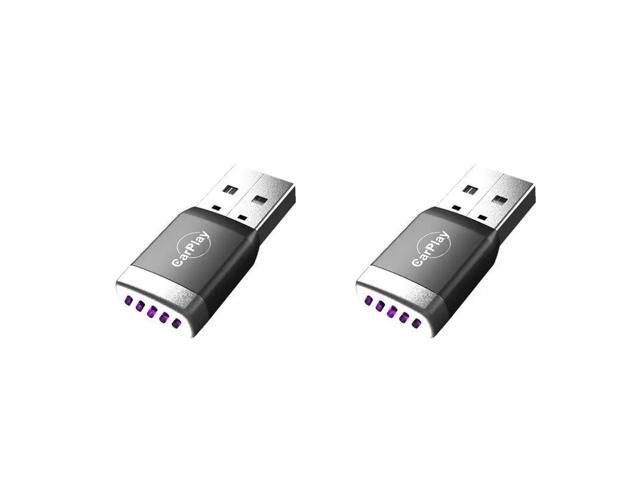 2X Carplay For Android Auto Adapter,USB Wired To Carplay Converter, Plug & Play, Auto Connect For Cars