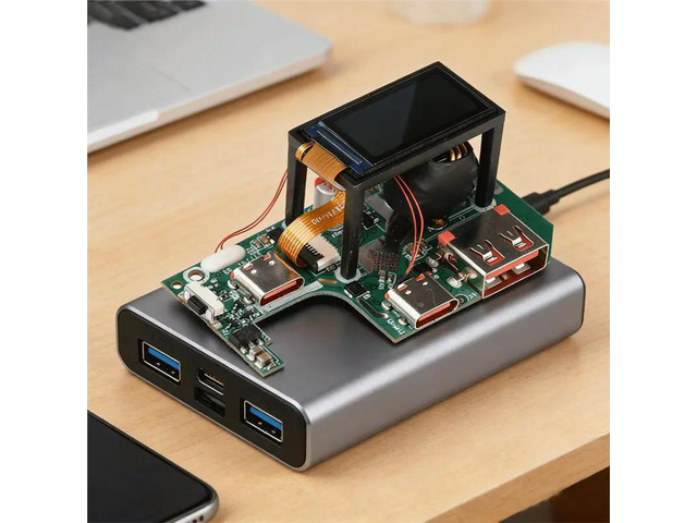 PD QC Fast Charging Power Bank Mainboard 0.96' Screen 2S 45W/3S 65W Li- Protection DIY Power Supply Module B