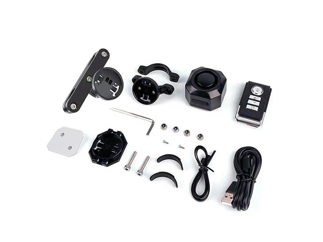 Bike Vibration Alarm USB Charging Burglar Motorcycle Bike Security Alarm With Remote Control