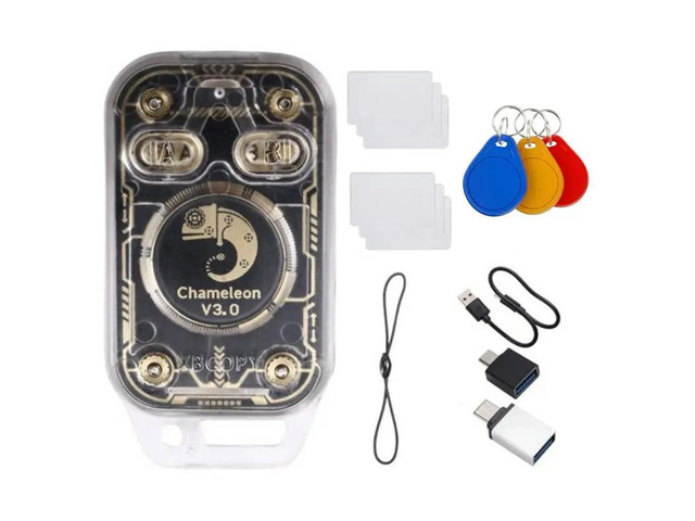 Chameleon V3.0 RFID Chip Reader 125K 13.56M ID IC Tag Copyer Read Write+3Xuid Keychain+3Xuid Card+3Xcuid Card