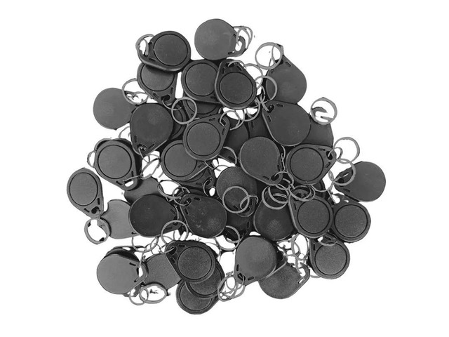 Hotel RFID Key FOB Re-Writable Multiple Times. 100 Pcs. Works In 13.56 Mhz Frequency