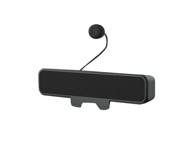 Promotion-USB Speaker Bar Desktop Laptop Computer Speaker with Removable Microphone, Easily Clamps to Monitor