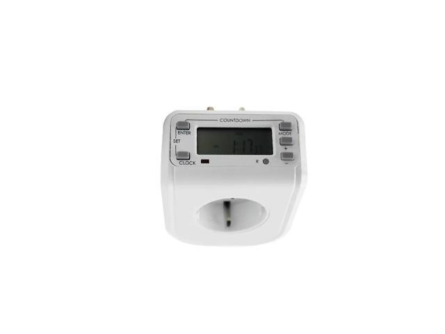 EU Plug Mini LCD Electronic Countdown Timer Socket 16A 250V 1 Second to 1 WeTiming 16 Groups Programmable Timer Outlet