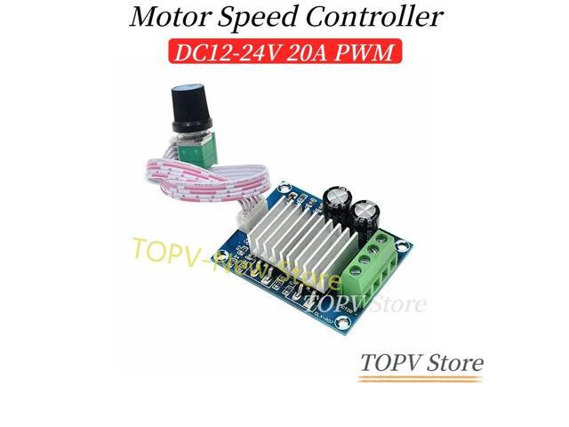 PWM DC12-24V Motor Speed Controller 20A Motor Speed Governor Adjustable Regulator Temperature Regulating Dimming Switch