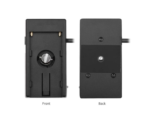 Cinema Camera BMPCC 4K Power Supply Mount Plate Adapter With Spring Cable For NP-F970 F750 F550 Black Plastic+