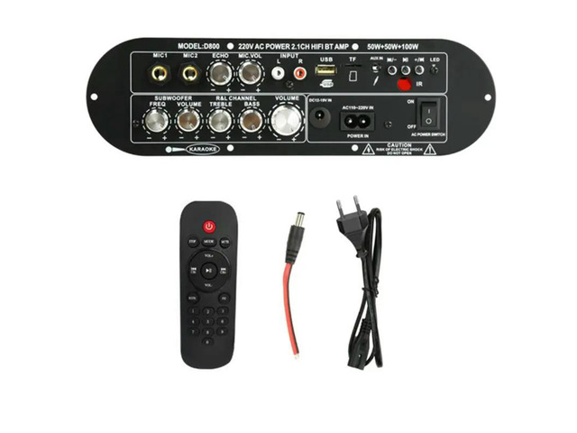D800 Bluetooth 5.0 Digital Amplifier Board 2.1 Channel 50W+ 50W+ 100W For Sound Systems Hifi Subwoofer Audio AMP EU PLUG