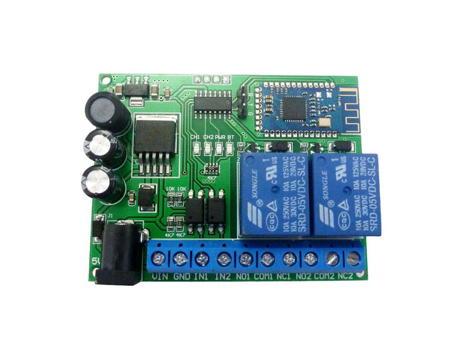 BT23A02 2 Channel Bluetooth-compatible Relay DC 5V 12V 24V 2.4G RF Remote Control Switch for Android Phone