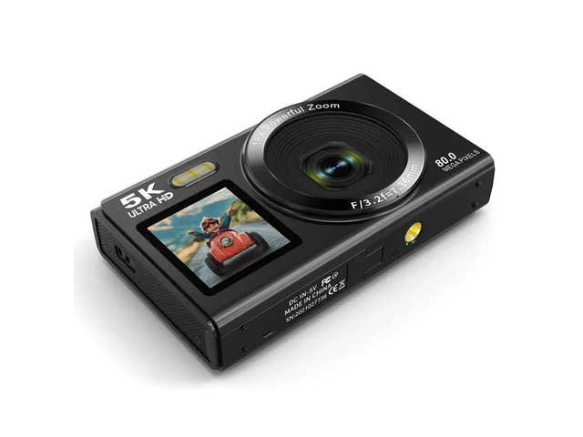 Digital Camera 5K Digital Zoom Dual IPS Screen Video Recorder Cam For Photography And Travel Content Creation