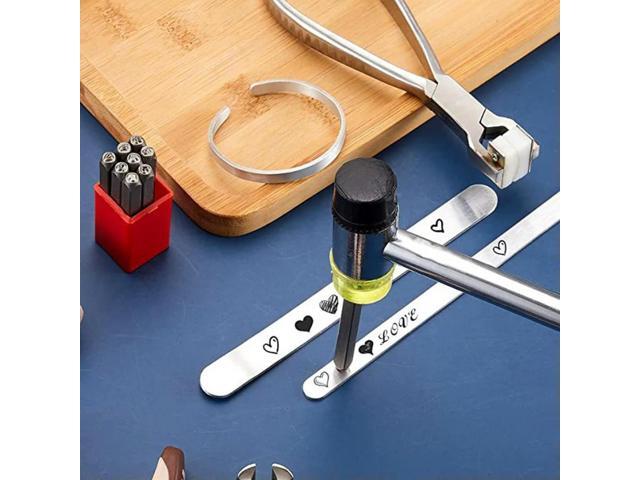 19 pcs/set DIY Gift-Bracelet Set, Including Bending Pliers Aluminum Bracelet Blanks Ring,Bender Tool l Stamp Bracelet