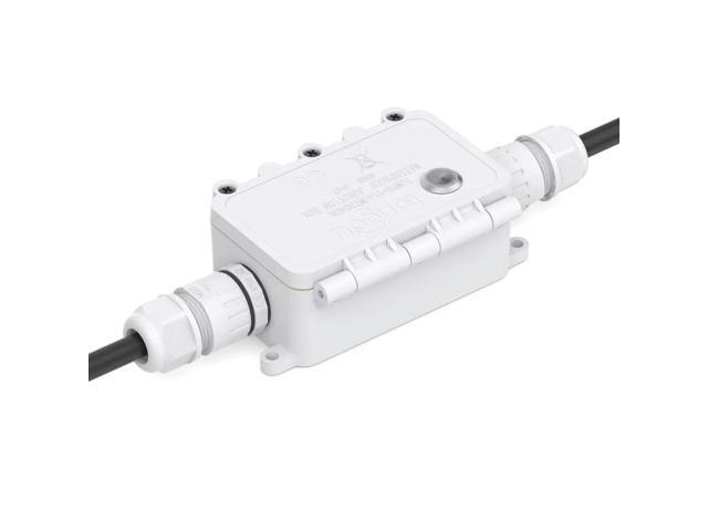 Outdoor IP67 Waterproof Junction Box Switch Power Monitoring 1-16A Adjustable Timer Voltage & Current Protection