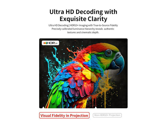 Ultra HD Projector 720P Native Resolution Supports 4K 6, Bluetooth 5.0, Android 11 Auto Focus Home Theater Projector US