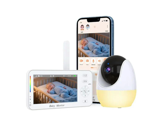 Auto Tracking, Control, 4.3 Inch Screen, Night Vision, PTZ Video Baby Monitor For Pet And Baby Surveillance
