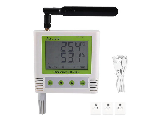 Temperature Monitor GPRS 4G External Probe Remote For Agricultural Greenhouse Cold Chain Cold