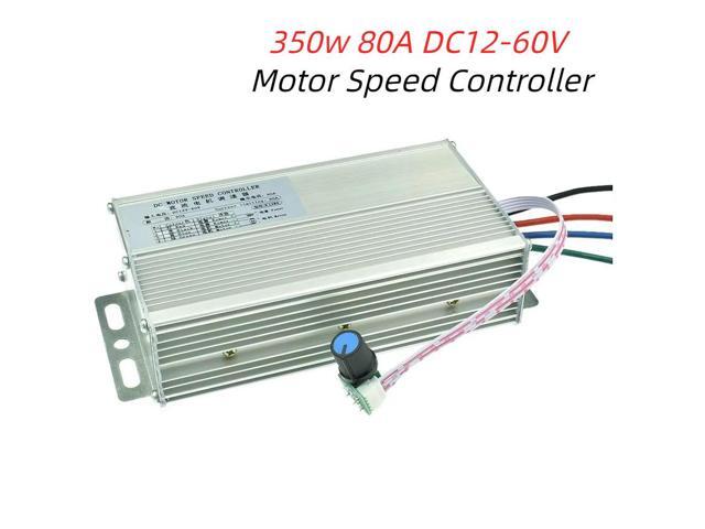 80A 350w DC12-60V Motor Speed Controller 0-100% Speed Range PWM Motor Governor Brush Motor Controller with Potentiometer