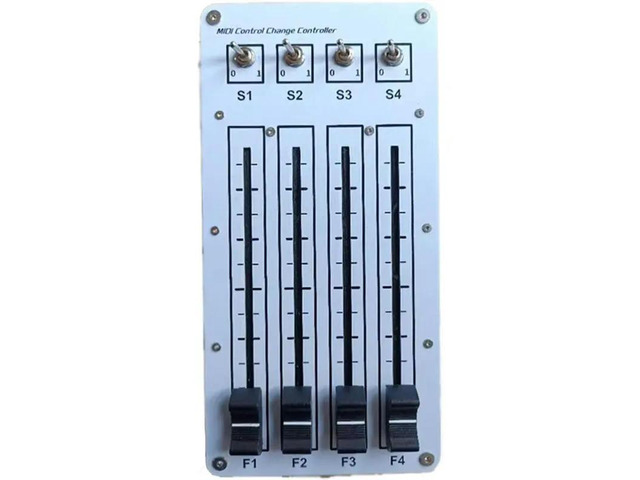Computer Music Host Software Compatible USB MIDI Controller Featuring 4 Faders& 4 Switches