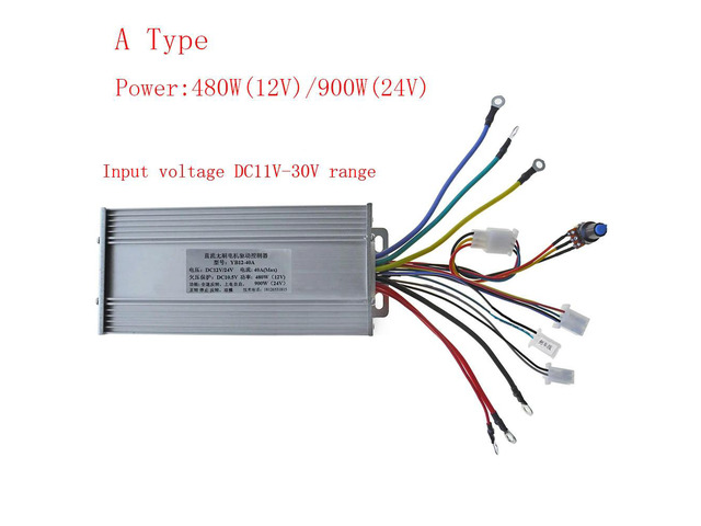 With Hall Input DC 11-30v 480W (12V) 900W (24V) Motor Controller Sensor/Sensorless Brushless Motor Drive Three-phase Controller