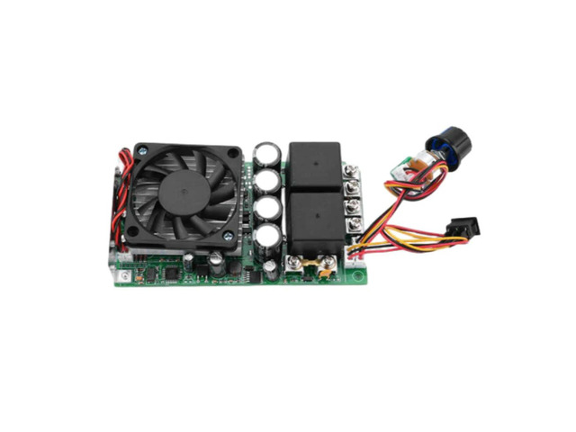 60A Max Motor Speed Regulator DC10-50V PWM Brush Motor Speed Controller PLC Motor Governor with Extension Cord Potentiometer
