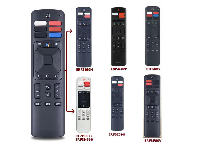 ERF3A69 ERF3169H ERF3B69 Remote Control with for Netflix Google Play Sling Button TV Controller for Hisense/Sharp TV