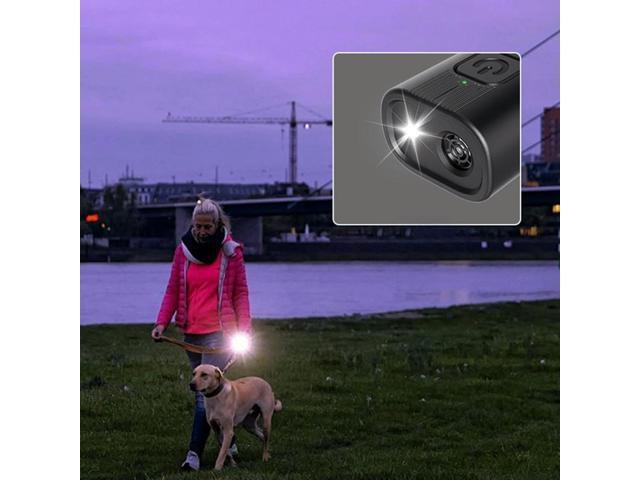 Ultrasonic Dog Bark Deterrent Device with LED Flashlight Rechargeable Dog Chaser Dog Trainer Device for Small/Medium/Large Dogs