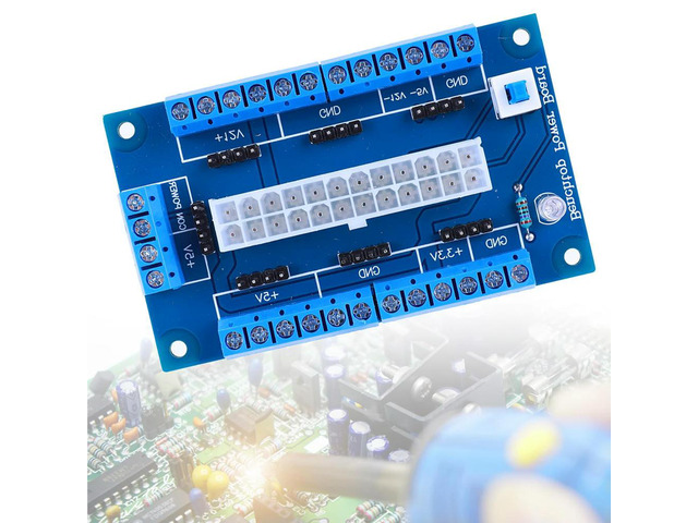 24/20Pin DC Power Adapter Board Module for ATX Adapter Power Breakout Board Module Adapter DIY Accessories