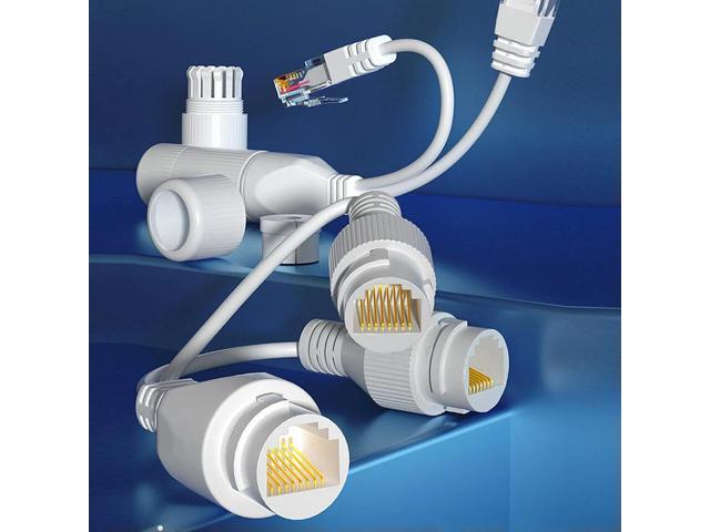 Waterproof POE Combiner Splitter Adapter Ethernet Splitter Ethernet PoE Splitter Combiner Adapter for Camera Install