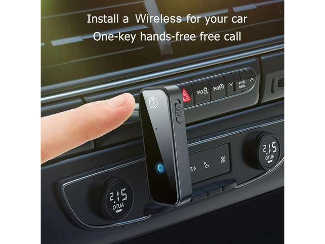 Bluetooth-Compatible 5.0 Receiver 2 in 1 Jack Aux Dongle 3.5mm Adapter for Handsfree Call for Car Audio Music
