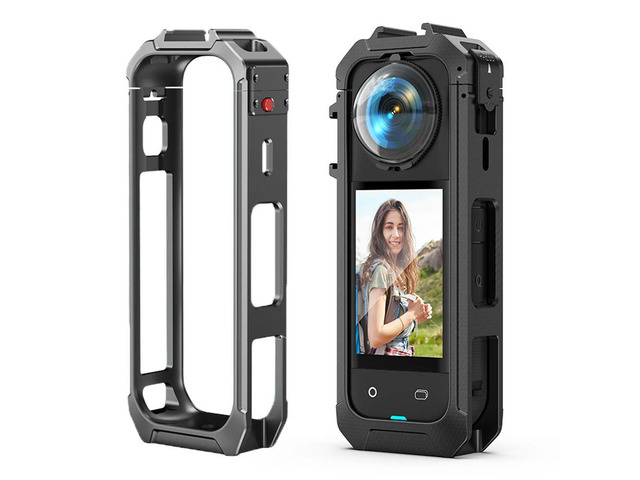 PC Action Camera Frame Magnetic Quick Release Expansion Bracket with Cold Shoe Mount Housing Case for X5 Action Camera