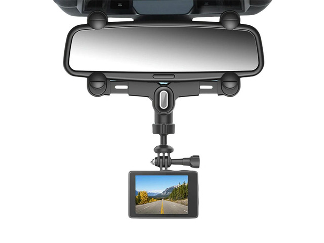 Car Rearview Mirror Driving Recorder Holder 360 Degree Rotating DVR Camera Mount DVR Support Holder for Insta 360 Action Cameras