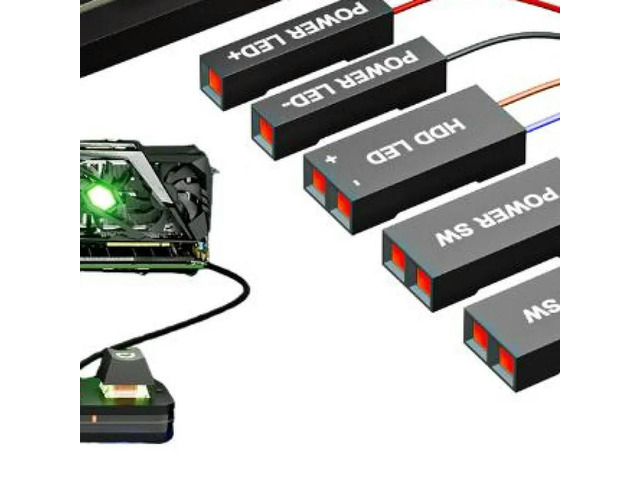2M External PC Power Button with ON Off Reset Desktop Computer Power Switch with RGB Light for Computers Motherboard