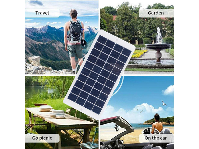 10W 5V Solar Charger Waterproof 900MA Charger Solar Panel USB Output Scratchproof for Phone Power Bank