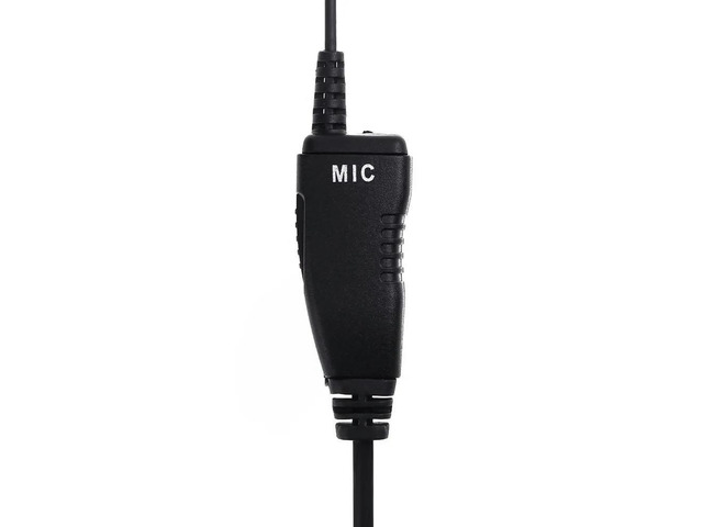 Walkie-Talkie Headset M Plug 2 Pin Radio Headphones with Mic PTT Wired 180°Rotation for Two Way Radio Walkie Talkie