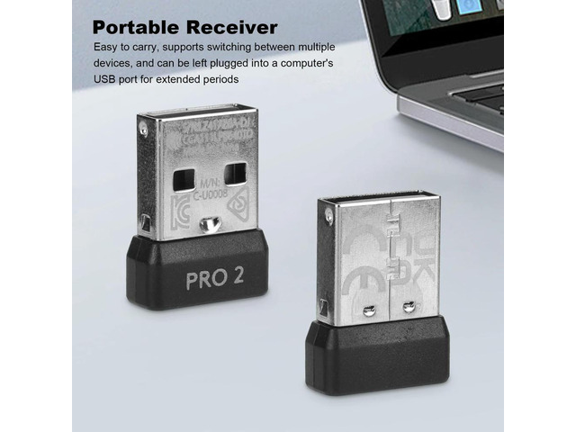 USB Adapter USB-C Port USB Dongle Mouse Receiver Adapter Plug and Play Low Latency for Pro 2 Lightspeed