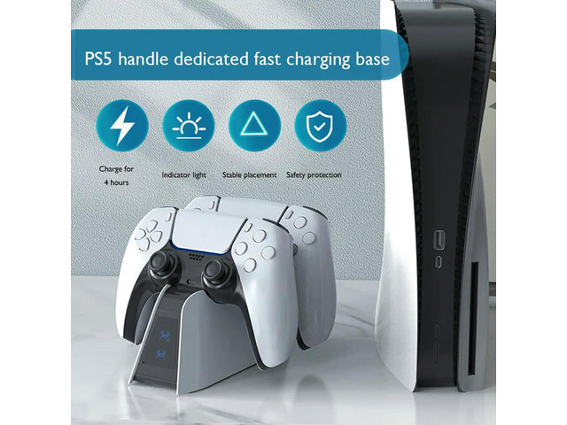 Dual Charger Dock Station for Controller Charging Cradle Dock Station for 5 Gamepad