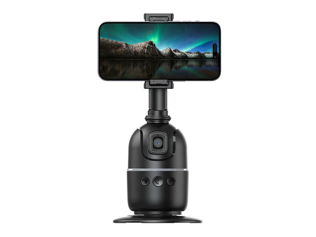 Auto Face Tracking Tripod No App Stand with Remote & Gesture Control Rechargeable for Live Video Recording