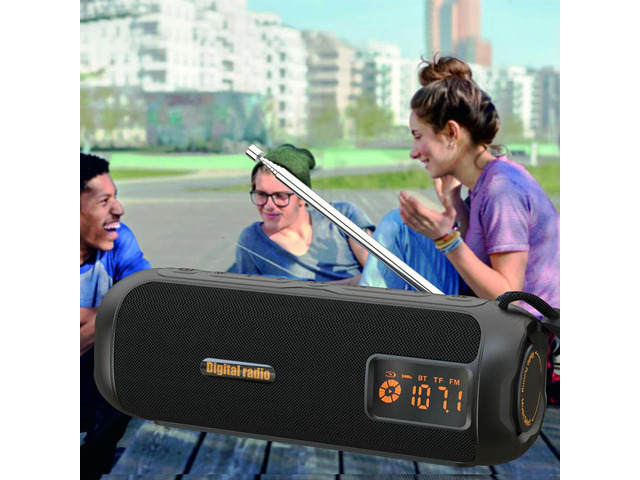 BT Speaker Radio Support TF Card Rechargeable Radio for Home Kitchen Outdoor