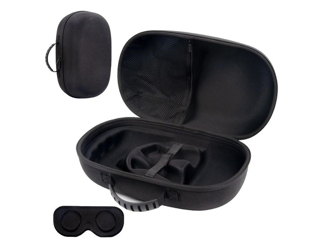 Carrying Case Bag with Lens Cover Anti-Scratch Bag Mesh Pocket Bag for Quest 3 VR Headset Accessories