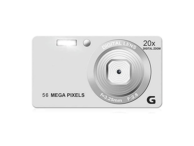 Self Timer Video Camera 2.7 Inch LCD Point Shoot Cameras 4K 56MP 56 Million Pixel Anti-Shake 20x Zoom for Photography and Video