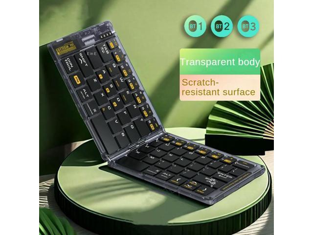 Foldable BT Keyboard and Mouse Combo Rechargeable Quiet Keyboard Mouse Set for Laptop Tablet Phone