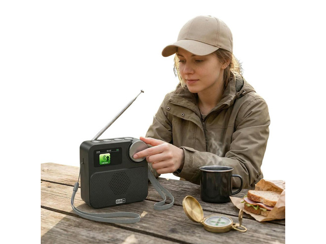 Bluetooth-compatible Internet FM Radio Rechargeable FM Radio with 1.47inch Color Display External Antenna Receiver
