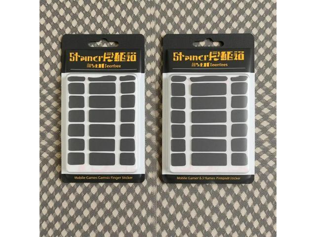2 Bags Premium Carbon Fiber Touchscreen Finger Stickers for Mobile Gaming Anti-Sweat Lightweight Breathable Smooth Operation