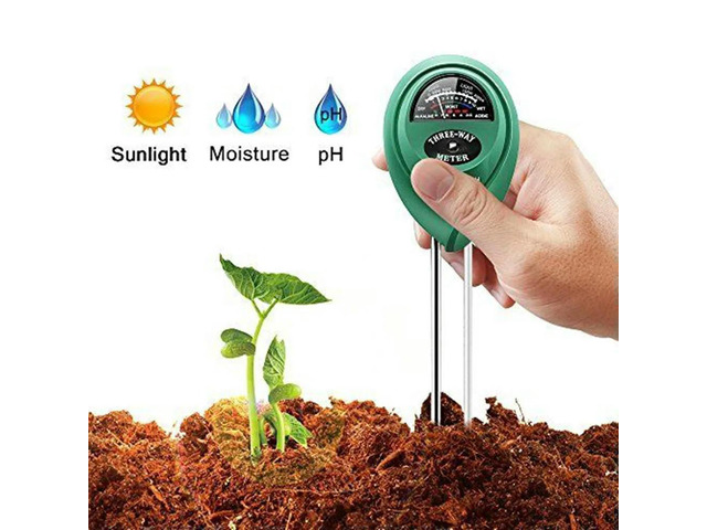 3 in 1 Soil PH Meter Sunlight PH Tester Garden Flowers Soil Moisture Sensor Meter Plants Acidity Humidity PH Monitor Detector