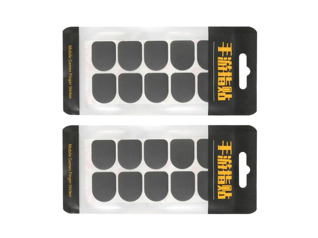 2 Bags Carbon Fiber Mobile Game Finger Stickers Non-Slip Disposable Lightweight Breathable Anti-Sweat Touchscreen Gaming Finger