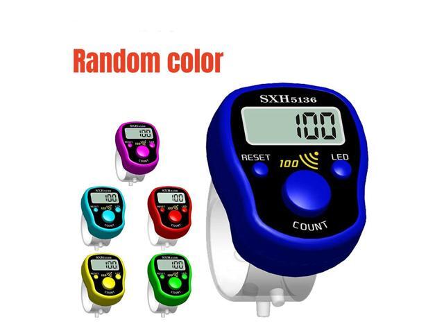 Mini Finger Counter LCD Electric Digital Display with Light Tally Counter Stitch Marker Sewing Knitting Weave Buddha Pray Soccer