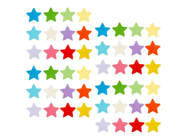 12Pcs Star Shape Cutouts Paper Craft Supplies Writable Smooth Surface Multi Color for Bulletin Board Decor School Activities