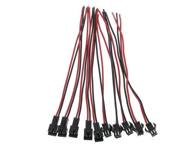 5Pairs/10Pcs 15cm Long JST SM 2pins Plug Male To Female Wire Connector Hardware