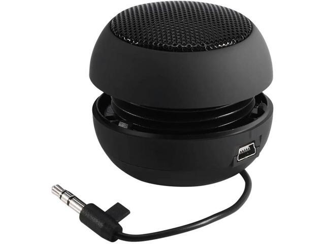 Mini Travel Loud Speaker with 3.5mm Audio Cable Low Voltage Built-in Retractable Speaker for IPod