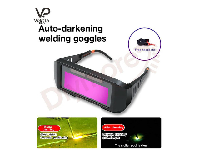 Solar Powered Welding Helmet Auto Darkening Welding Goggles LCD for TIG MIG MMA Welder Glasses for Enhanced Eyes Protection