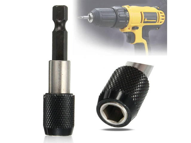 60mm Magnetic Screwdriver Extension Quick Release 1/4' Hex Shank Holder Drill Bit for Electric Pneumatic Screwdrivers