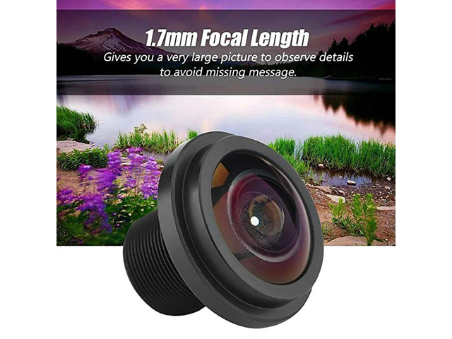 5MP Fisheye Panoramic Lens 1.7Mm F1:2.0 1/2.5 Security Surveillance Camera Lens 185° Wide Angle Lens