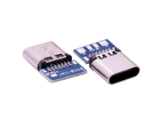10Pcs Micro USB 2.0 Type C Connector 14 Pin Female Socket Receptacle Through Holes PCB 180 Vertical Shield Terminal